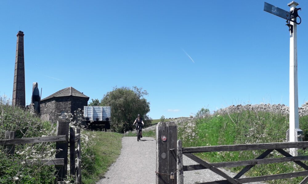 Middleton Engine House and cyclist