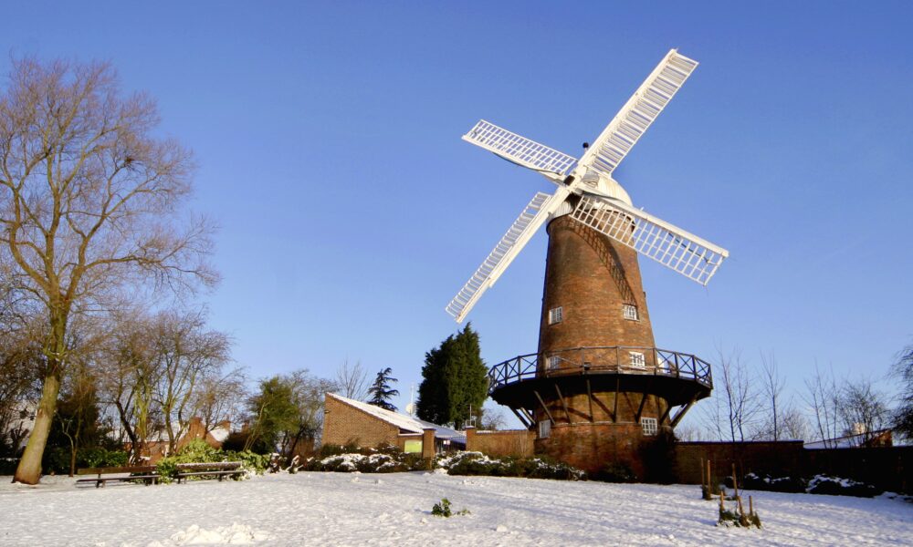 Greens Windmill snow landscape